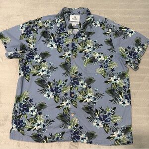 Vintage Hawaiian Shirts 28 Palms XL Floral  Hibiscus  100% Cotton